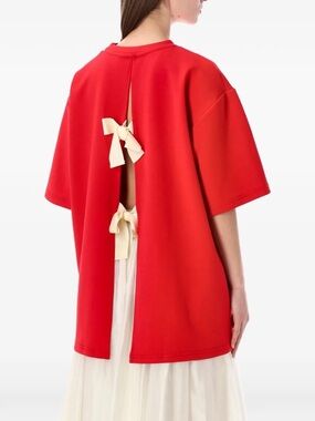 MARNI Red Textured Open Back Buckle Detail Size 44